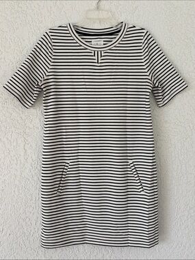Lou & Grey Black and White Striped Dress size M
